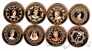 Тристан да Кунья набор 8 монет 1 крона 2016 Королева Елизавета II