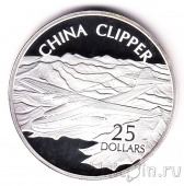 Соломоновы острова 25 долларов 2003 Самолет China Clipper