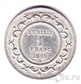 Тунис 1 франк 1916