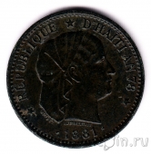 Гаити 2 сантима 1881