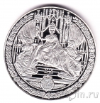 Юж. Георгия и Юж. Сандвичевы о-ва 2 фунта 2019 Королева Виктория на троне (серебро)