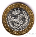 Андорра пробный 1 евро 2003