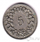 Швейцария 5 раппенов 1891