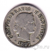 Швейцария 5 раппенов 1897
