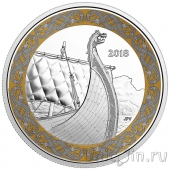 Канада 20 долларов 2018 Корабли Викингов