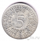 ФРГ 5 марок 1965 (J)