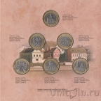 Беларусь набор 6 монет 2 рубля 2019 Архитектурное наследие (2-й выпуск, в буклете)