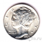 США 10 центов 1938 (S)
