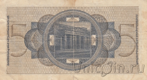 Германия 5 рейхсмарок 1940-45