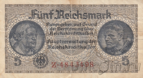 Германия 5 рейхсмарок 1940-45