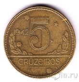 Бразилия 5 крузейро 1942