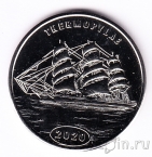 Остров Флорес 1 доллар 2020 Парусное судно Фермопилы