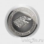 Сувенирная монета - Россия 25 рублей - Игры престолов - Дом Старков