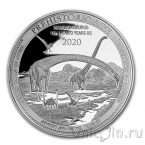 ДР Конго 20 франков 2020 Мамэньсизавры