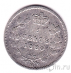 Канада 5 центов 1880
