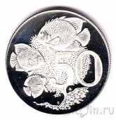 Каймановы острова 50 центов 1975 Рыбы