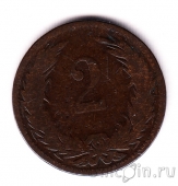 Венгрия 2 филлера 1896