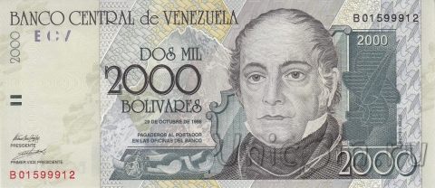 Венесуэла 2000 боливаров 1998