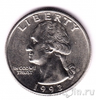 США 25 центов 1993 (D)