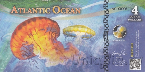 Атлантический океан 4 доллара 2017 Медуза