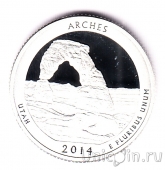 США 25 центов 2014 Arches (S, серебро)