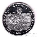 Либерия 10 долларов 1995 Генерал Джордж Смит Паттон