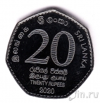 Шри-Ланка 20 рупий 2020 70 лет Центральному банку