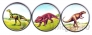 Атолл Альдабра набор 3 монеты 3 рупии 2020 Динозавры (выпуск 1)