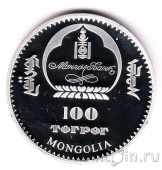 Монголия 100 тугриков 2008 Статуя Христа Искупителя (цветная)