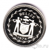 Белиз 25 центов 1974 Птица (серебро)