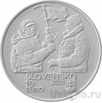 Словакия 10 евро 2021 Альпинисты