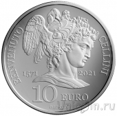 Сан-Марино 10 евро 2021 Скульптор Бенвенуто Челлини
