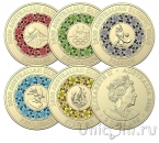 Австралия набор 5 монет 2 доллара 2020 Олимпиада в Токио