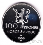 Норвегия 100 крон 1999 Миллениум