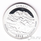 США 25 центов 2012 Denali (S, серебро)