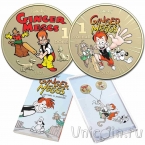 Австралия набор 2 монеты 1 доллар 2021 Комикс Ginger Meggs