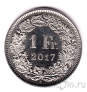 Швейцария 1 франк 2017