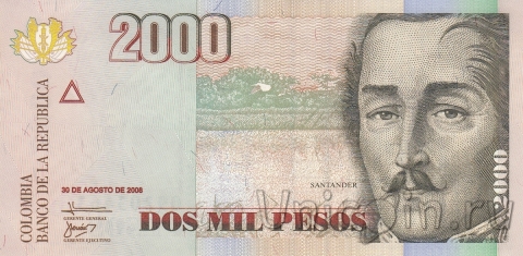 Колумбия 2000 песо 2008