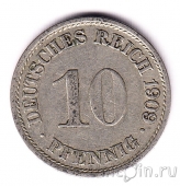 Германская Империя 10 пфеннигов 1909 (A)