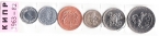 Кипр набор 6 монет 1963-82