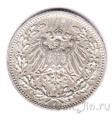 Германская Империя 1/2 марки 1905 (F)