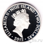 Ниуэ 2 доллара 2015 Королева Елизавета II