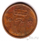 Норвегия 1 оре 1957