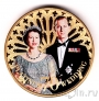 Гернси 50 пенсов 2017 70 лет свадьбе Королевы Елизаветы II и Принца Филиппа (2)