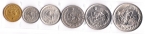 Иран набор 6 монет 1941-79 Шах Реза Пехлеви