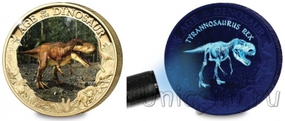 Острова Кука 1 доллар 2014 Тираннозавр Рекс