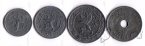 Бельгия набор 4 монеты 1915-18