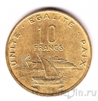 Джибути 10 франков 1991