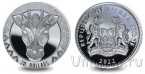 Сьерра-Леоне 20 долларов 2022 Жираф (2 унции серебра)