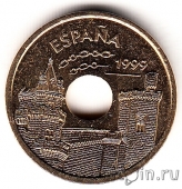 Оптовый лот: Испания 25 песет 1999 Наварра (цена за 10 монет)
